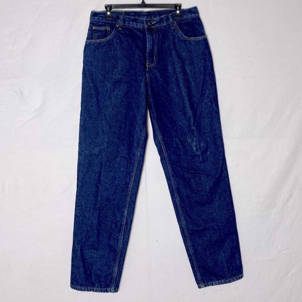 Vintage Full Blue Med Dark Wash Flannel Lined Winter Jeans 14